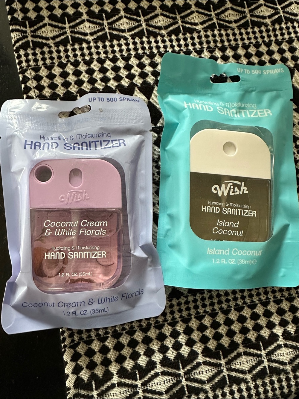 Wish Portable Pocket Hand Sanitizer Duo — Pink & Teal Dispensers